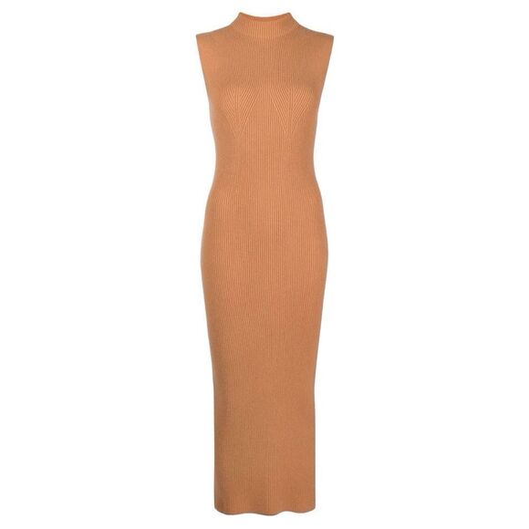 Arch4‎ London Cashmere Bodycon Midi Sweater Dress Ribbed Knit Mock Neck xs - Picture 1 of 15